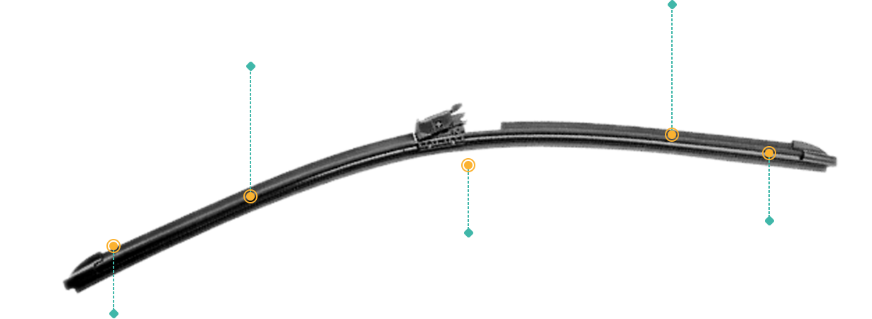 Front Wiper Blade for Volvo XC60 2018-2023 (Mk II) Spray and Heat 