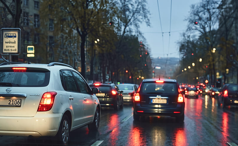 Clear windshield with Uniwiper blades - sharp view at night